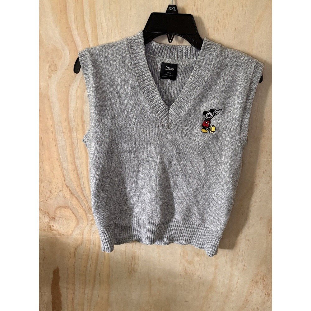 Primark Grey Knit Mickey Mouse Vest Size XS